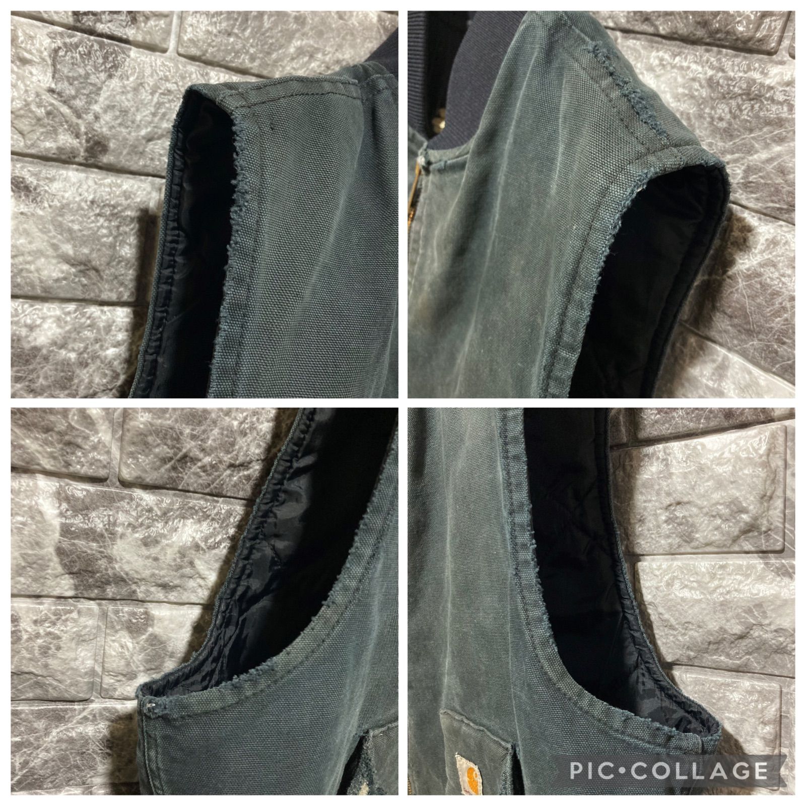 Carhartt ブラックダックベスト Lサイズ　メキシコ製 CARHARTT ダックベスト L メキシコ製 ブラック カーハート DUCK VEST