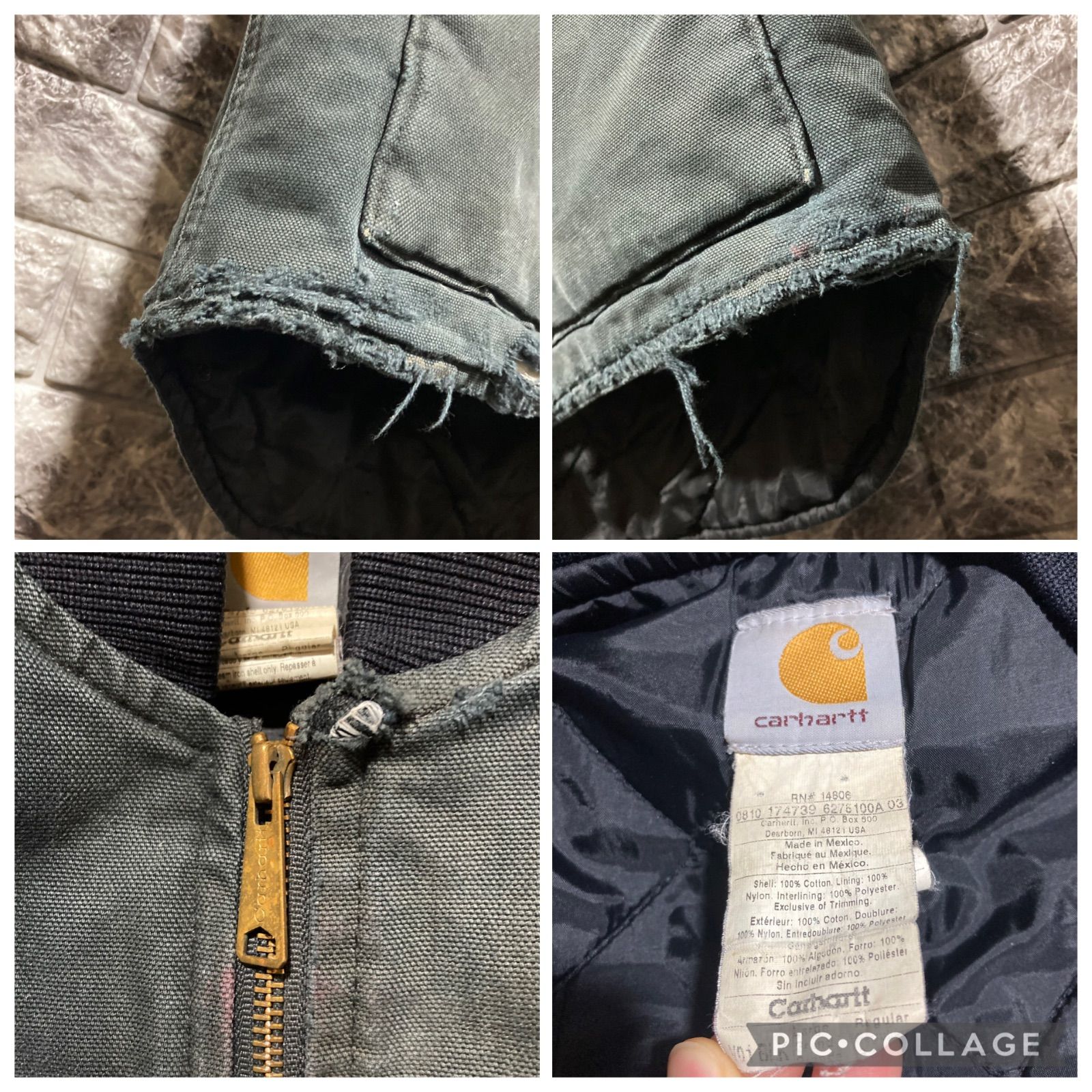 carhartt ダックベスト L メキシコ製 カーハート グレー 美品 CARHARTT ダックベスト L カーハート DUCK VEST GREY