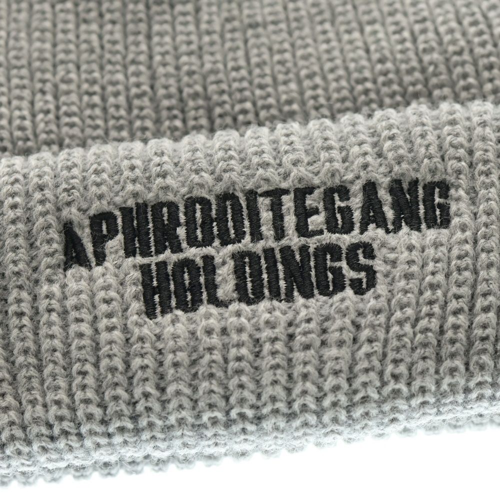 APHRODITEGANG BUDSPOOL ビーニー帽子 ブラック BUDSPOOL (バッズプール) APHRODITEGANG CLASSIC LOGO EMBROIDERY