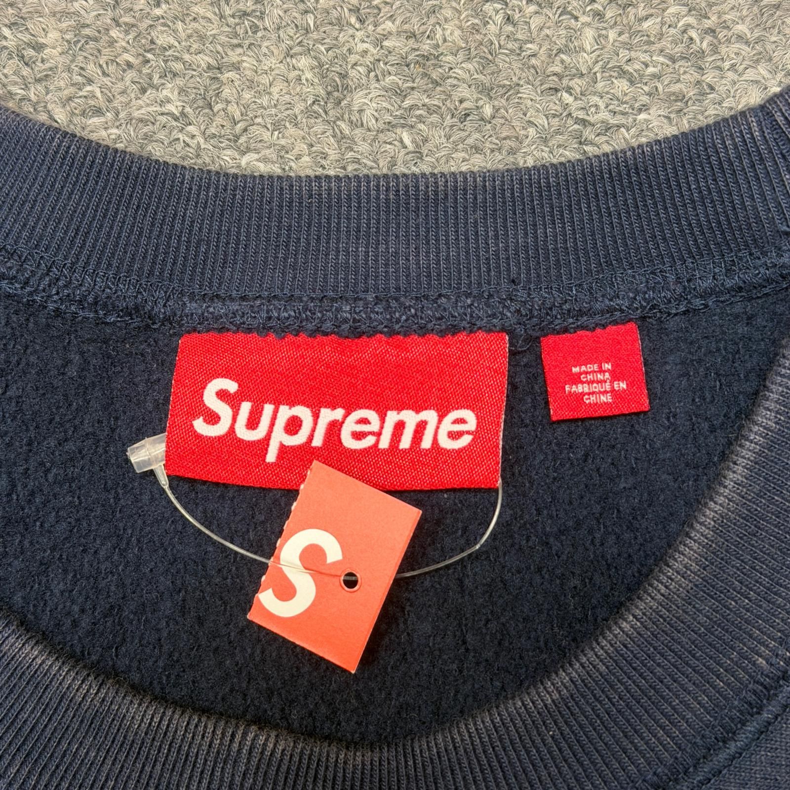 国内正規 未使用 Supreme 25SS Washed Box Logo Crewneck ウォッシュド 