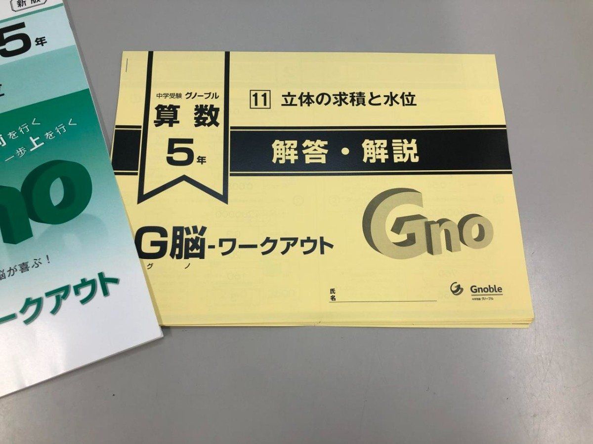 Y]計5冊 G脳-ワークアウト 算数 5年 グノーブル 富士教育 立体の求積と