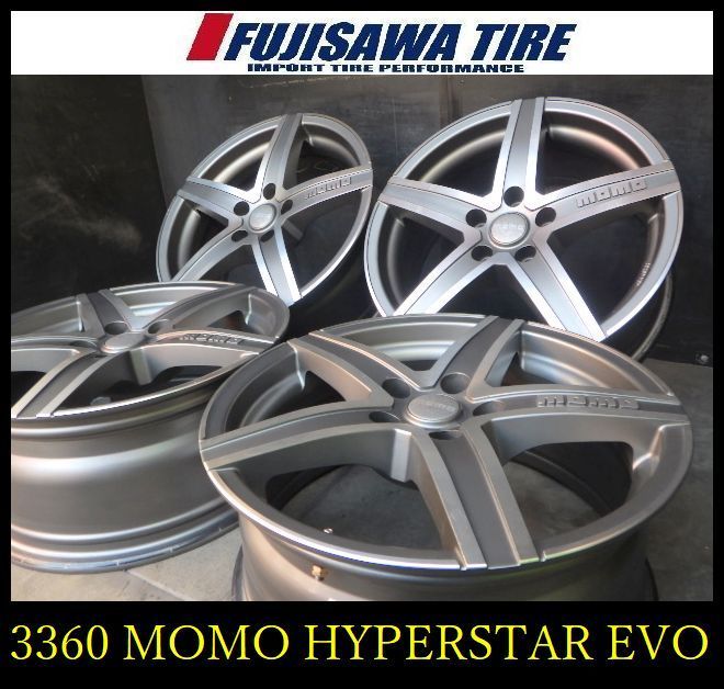 MOMO HYPERSTAR EVO ホイール 4本 7.5J-17 PCD108 5穴 +45 ハブ72