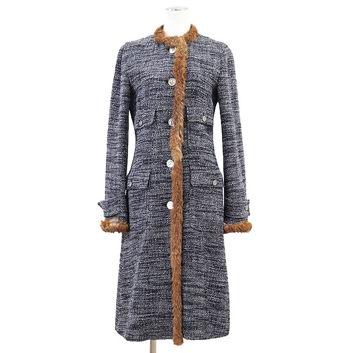 DOLCE&GABBANA ドルチェ&ガッバーナ ツイード チェスター コート