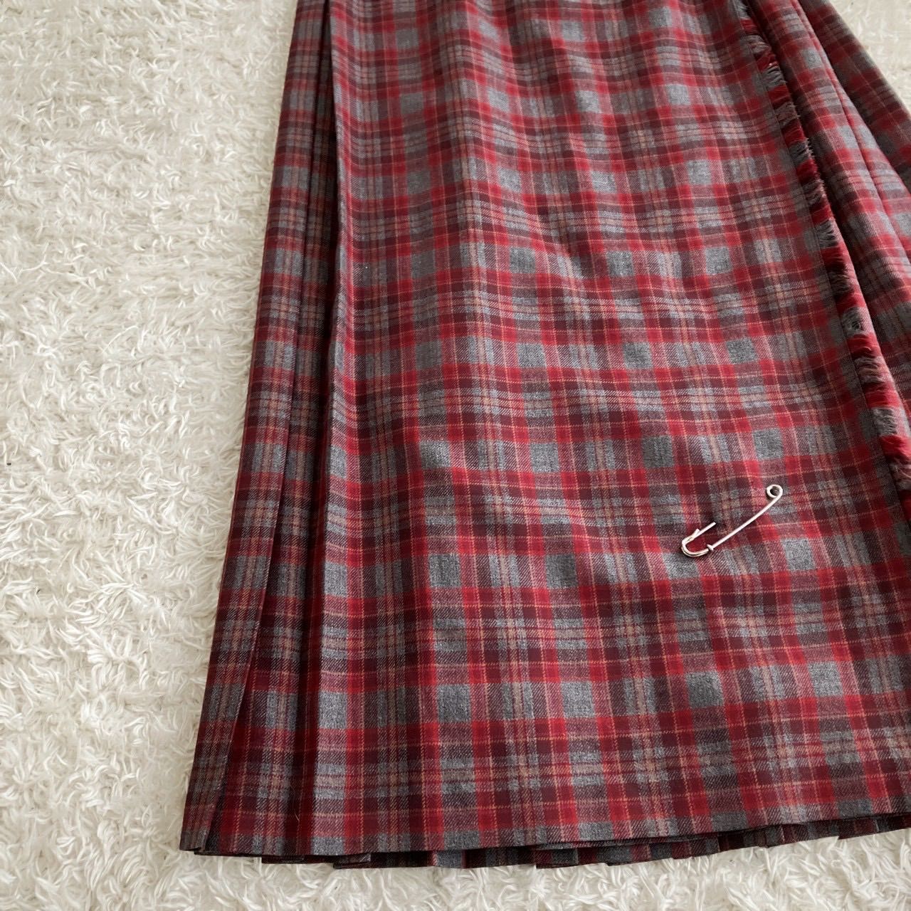 LAURA ASHLEY 英国製 タータンチェック プリーツウールキルトスカート LAURA ASHLEY 英国製 タータンチェック プリーツウールキルトスカート