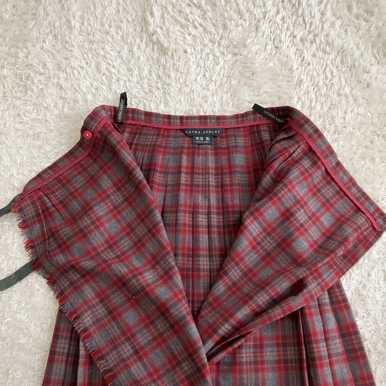 未使用級！LAURA ASHLEY ローラアシュレイ 英国製 タータンチェック