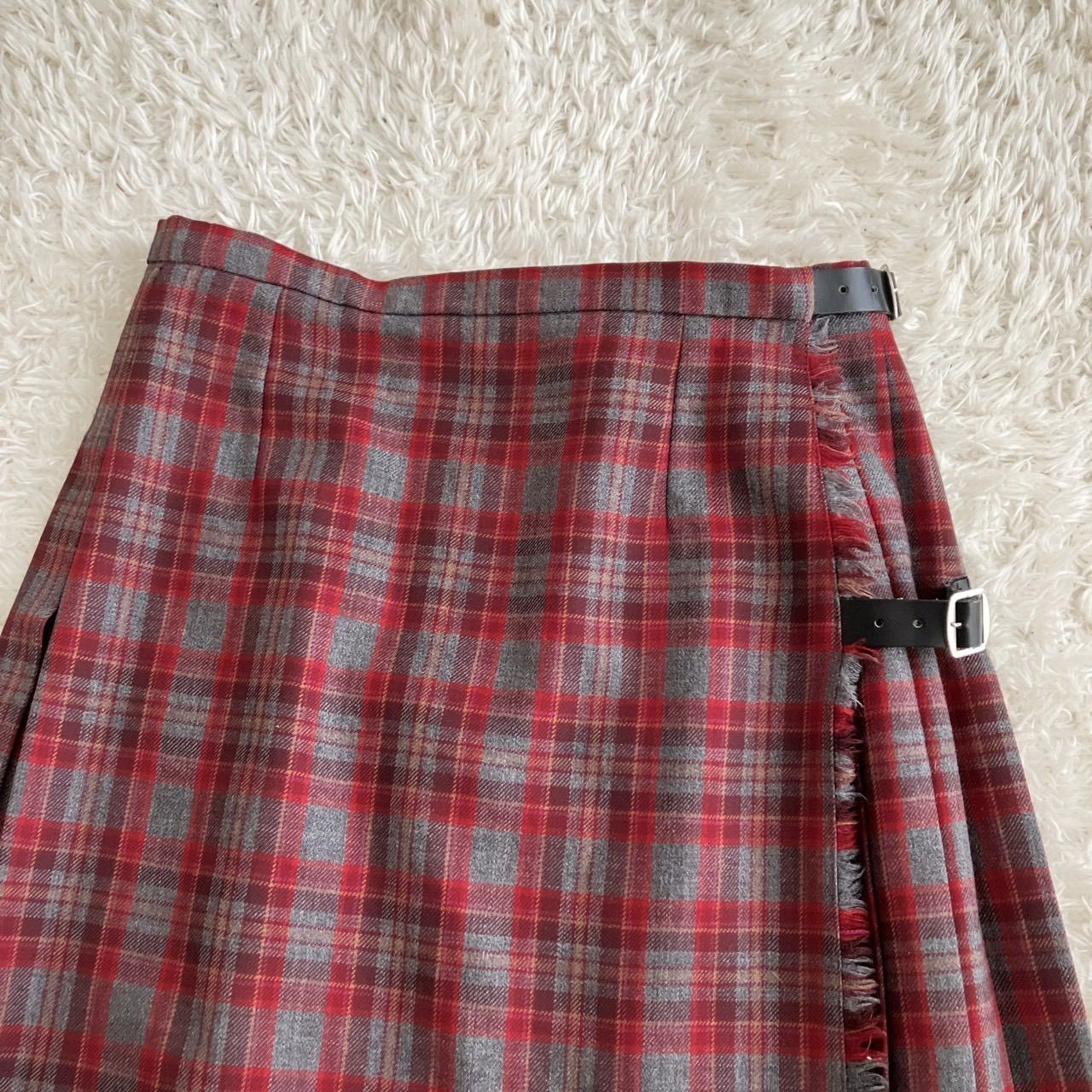 LAURA ASHLEY 英国製 タータンチェック プリーツウールキルトスカート LAURA ASHLEY 英国製 タータンチェック プリーツウールキルトスカート