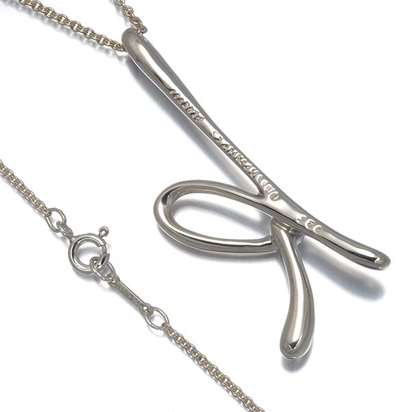 c337 ティファニー　ネックレス　アルファベット「k」925 イニシャル「K」 ティファニー ネックレス アルファベットレター イニシャル K XL