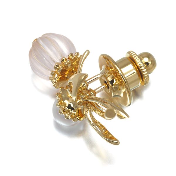 ミキモト ブローチ クォーツ パール アコヤ真珠 5.5mm フラワー ピン