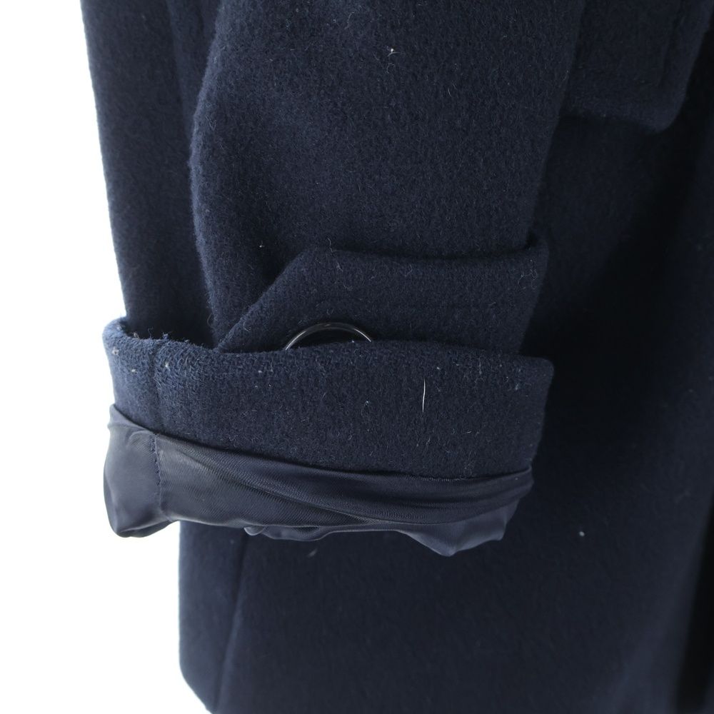 ESTNATION (エストネーション) カシミヤ混 ウール ピーコート ネイビー