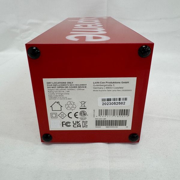 Supreme/シュプリーム【23AW】Box Logo Lamp/ボックスロゴ ランプ