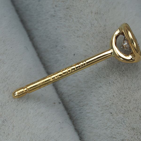 ティファニー ピアス ダイヤ 0.08ct程 バイザヤード 片耳 K18YG