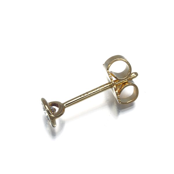 ティファニー ピアス ダイヤ 0.08ct程 バイザヤード 片耳 K18YG