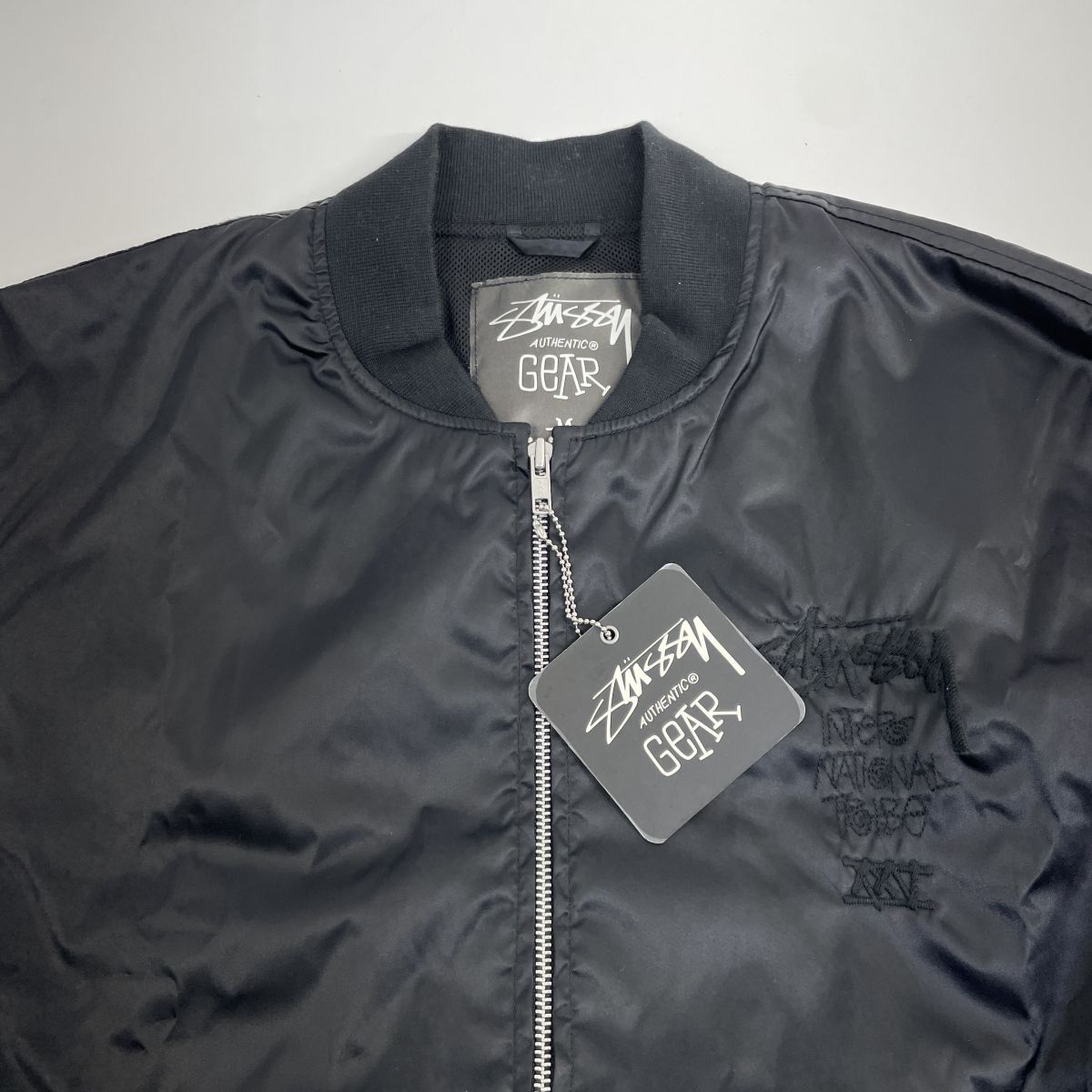 STUSSY ステューシー スカジャン Mサイズ STU-015491 ブラック ※中古 