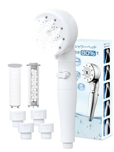 迅速に発送 シャワーヘッド マイクロナノバブル 微細気泡でキ?の細かい美しい素肌へ 5段階モード 水量水圧調節 手元止水 高洗浄力 節水効果最大80％以上 しゃわーへっど 最強 肌 髪ケア向上 保湿 ミスト カートリッジ2本付き 掃除ブ 22 fee 503
