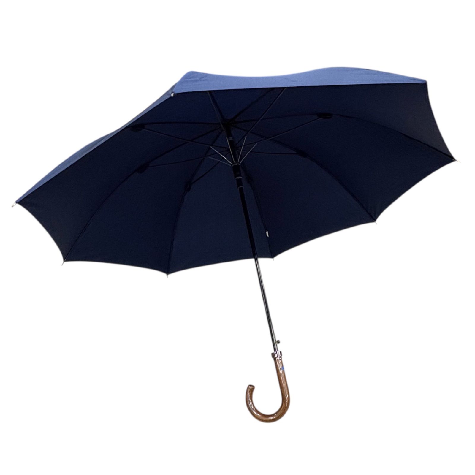 □ Paul Stuart ポールスチュアート 紳士用長傘 ネイビー ストライプ