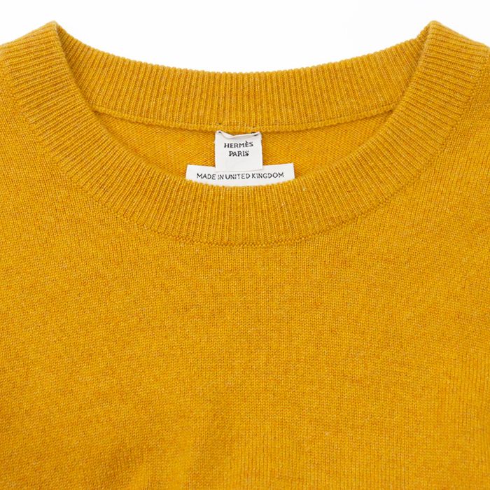美品】HERMES エルメス ニット カシミヤ100% ハイゲージ シグネチャー