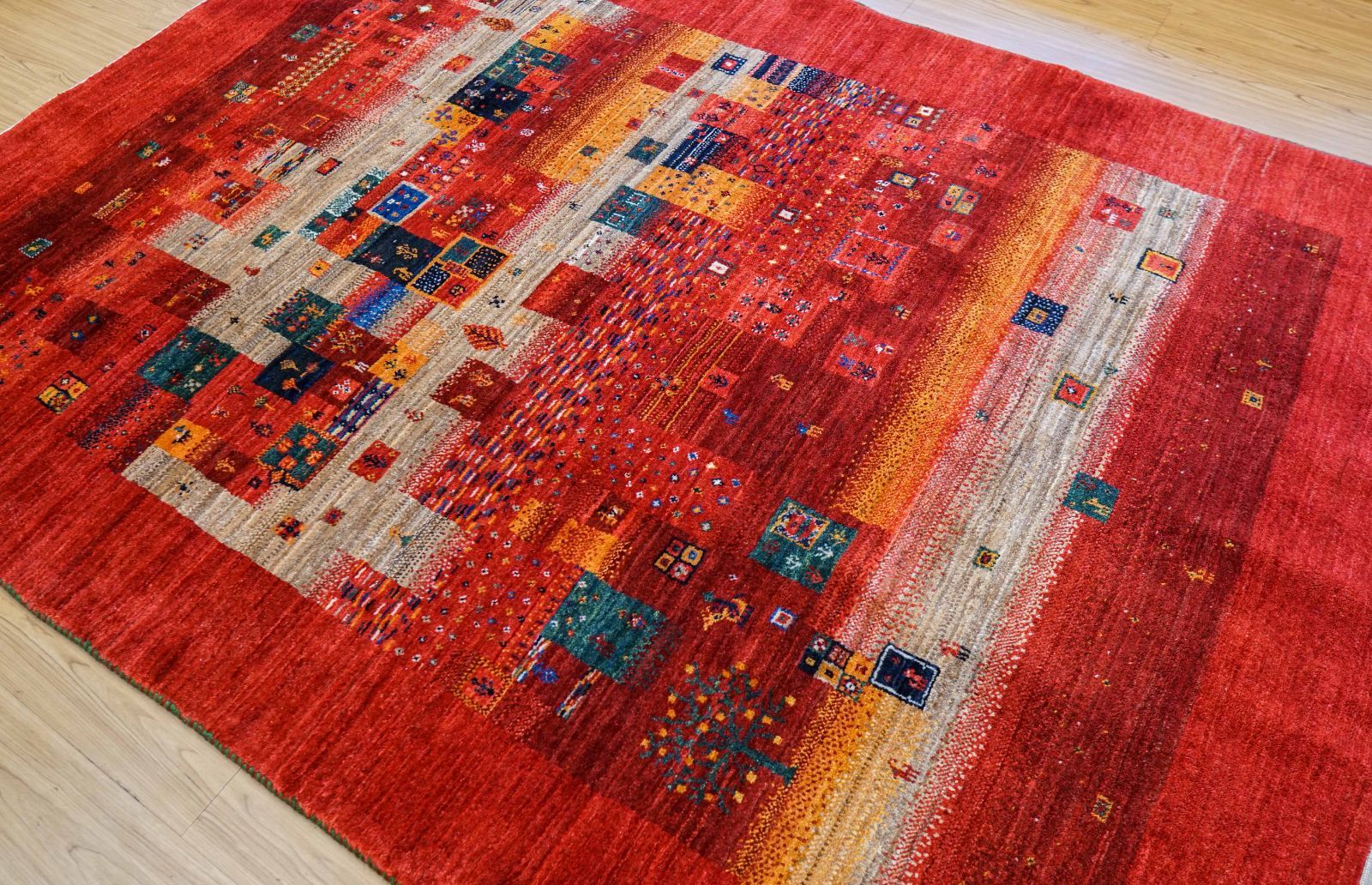 ペルシャ手織りギャッベ244×172cm カシュクリ ☆ペルシャ手織りリーズ