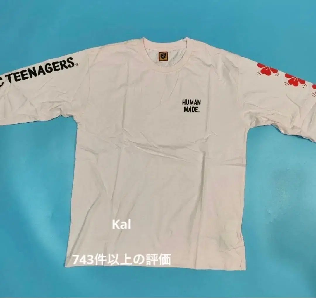 HUMAN MADE（ヒューマンメイド） 長袖ロングTシャツMサイズ白色 HUMAN MADE ヒューマンメイド ハート グラフィック ロングスリーブ T