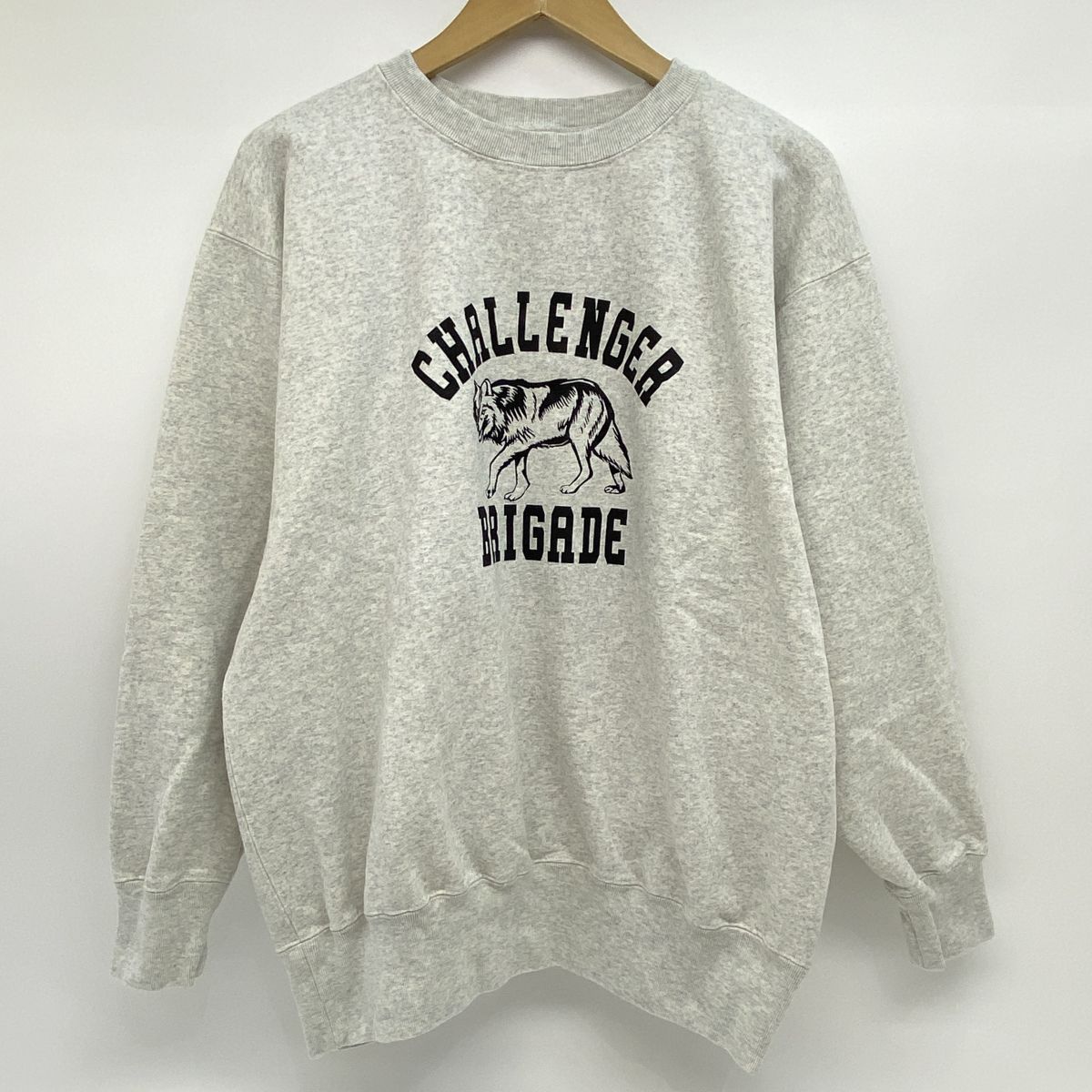 CHALLENGER チャレンジャー WOLF カレッジロゴ クルーネック