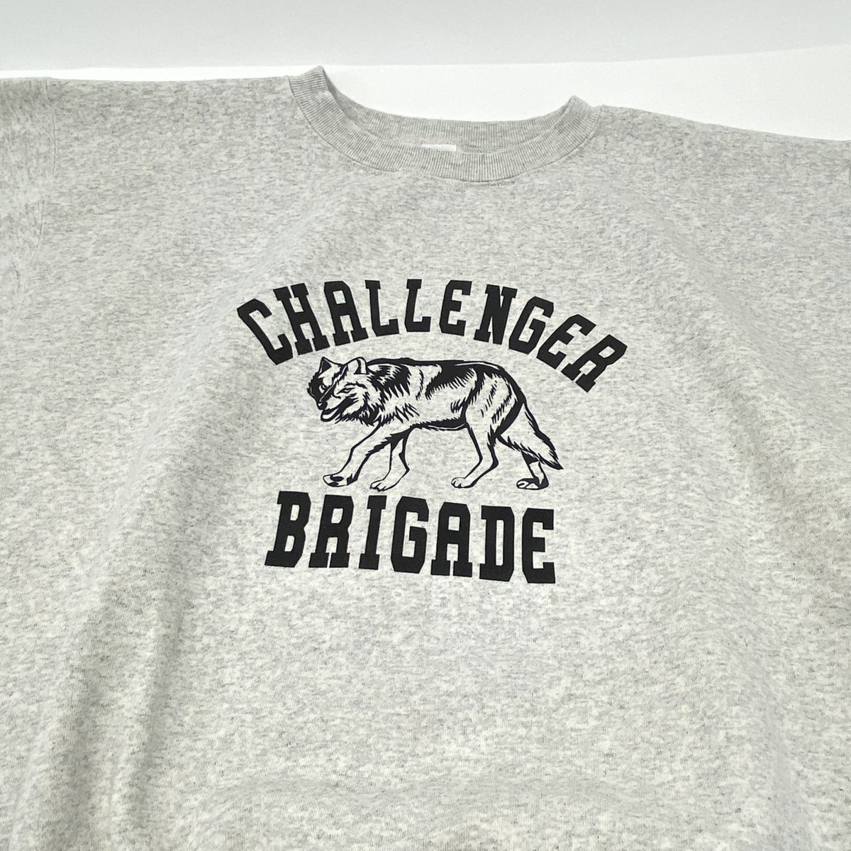 CHALLENGER チャレンジャー WOLF カレッジロゴ クルーネック
