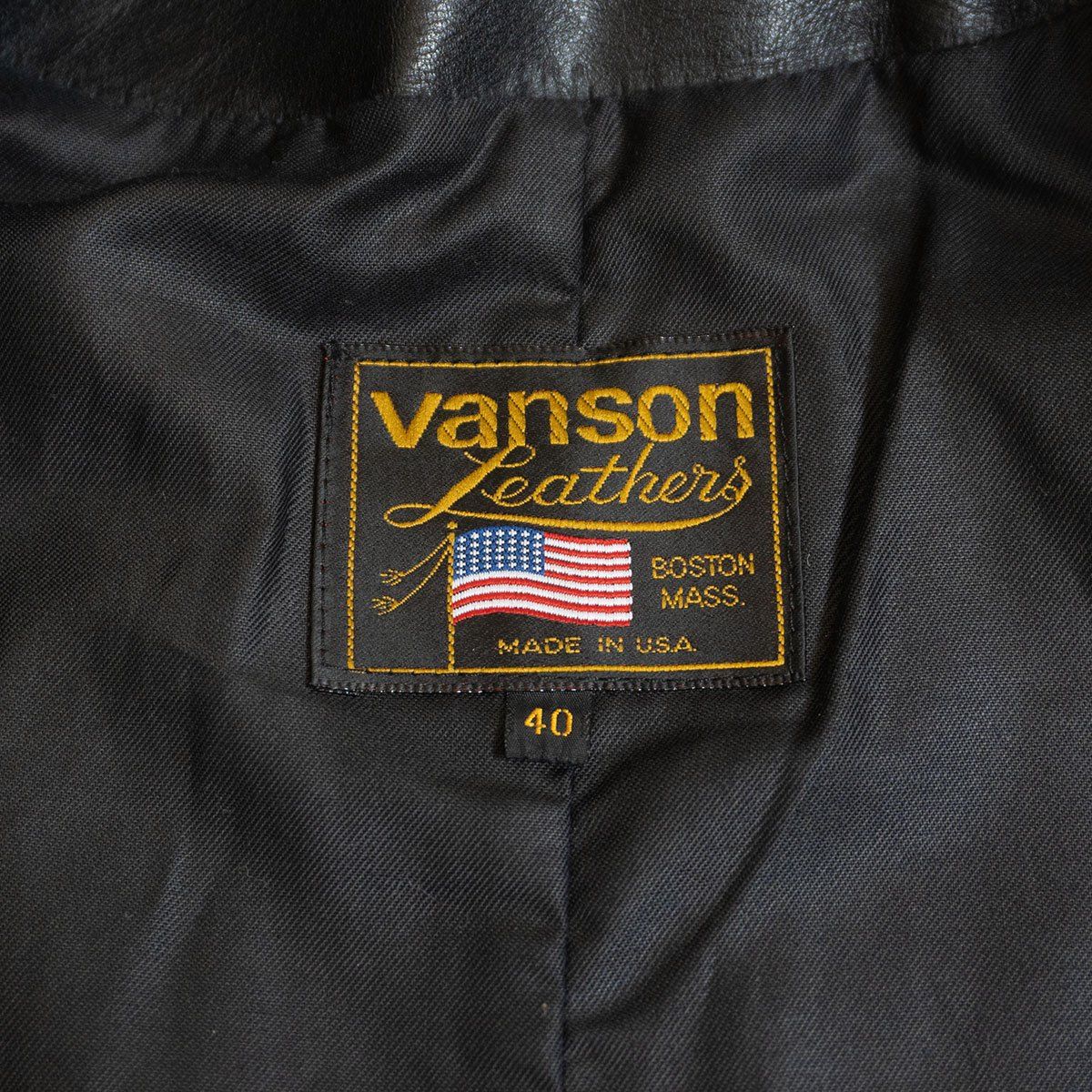美品】 VANSON 【MODEL TT レザー モーターサイクルジャケット】40 