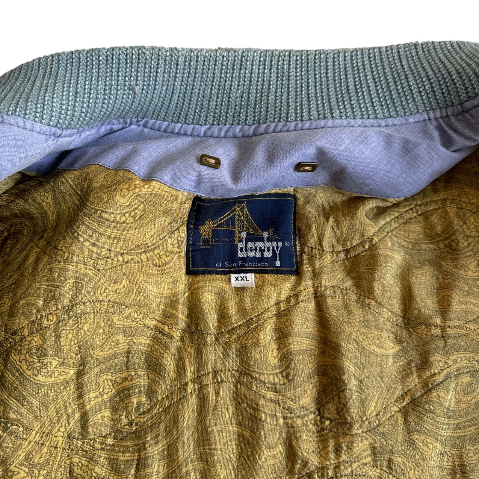 70s Derby Of San Francisco Derby Jacket ネイビー ブルー フェード 