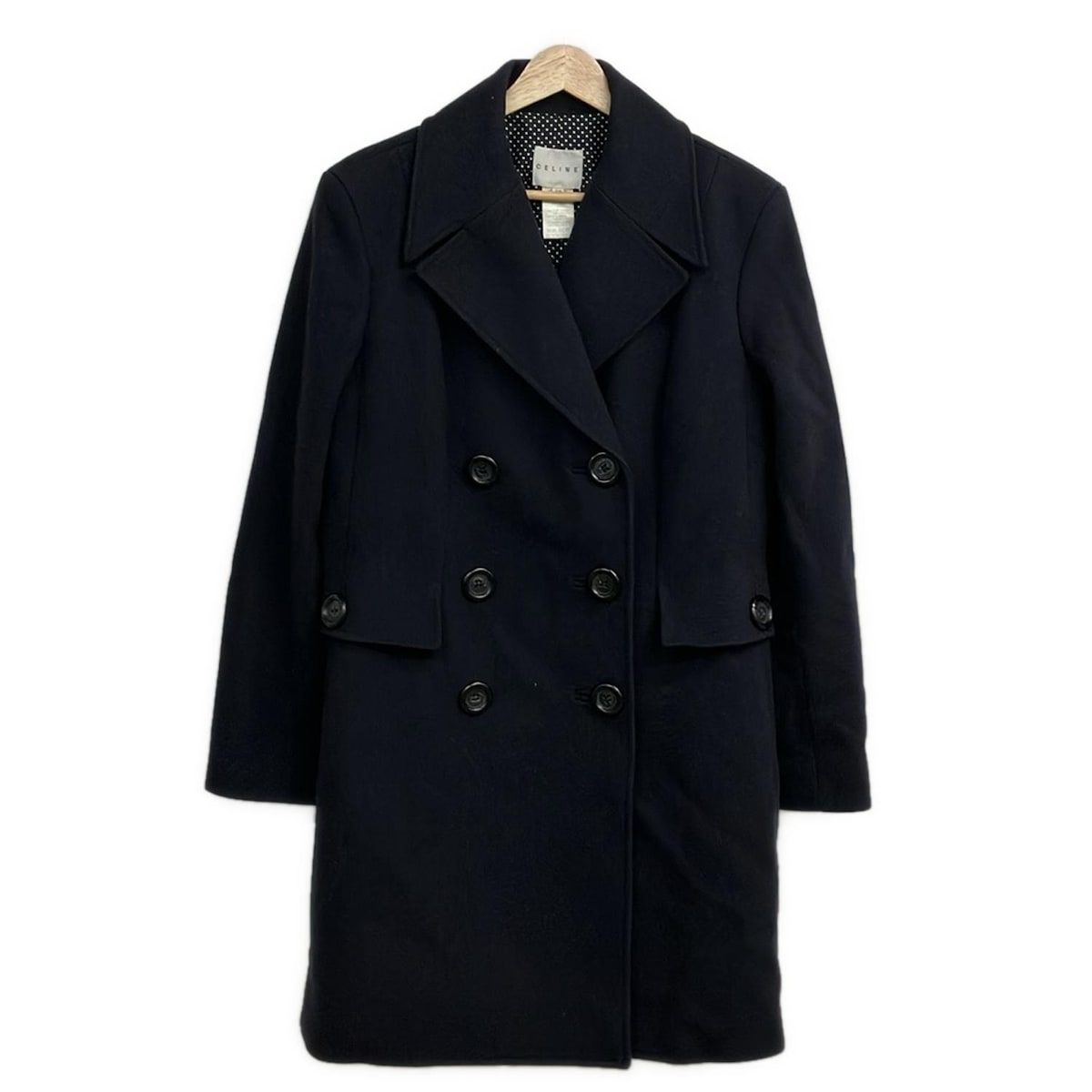 CELINE(セリーヌ) Pコート サイズ42 L レディース美品 ダークネイビー