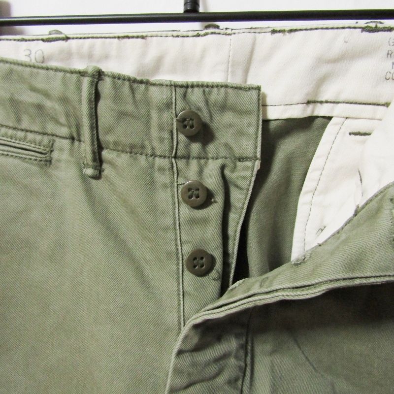 RRL ダブルアールエル ワークチノ USA製 タック ワイドストレート カーキ RRL ダブルアールエル ワークチノ USA製 タック ワイドストレート