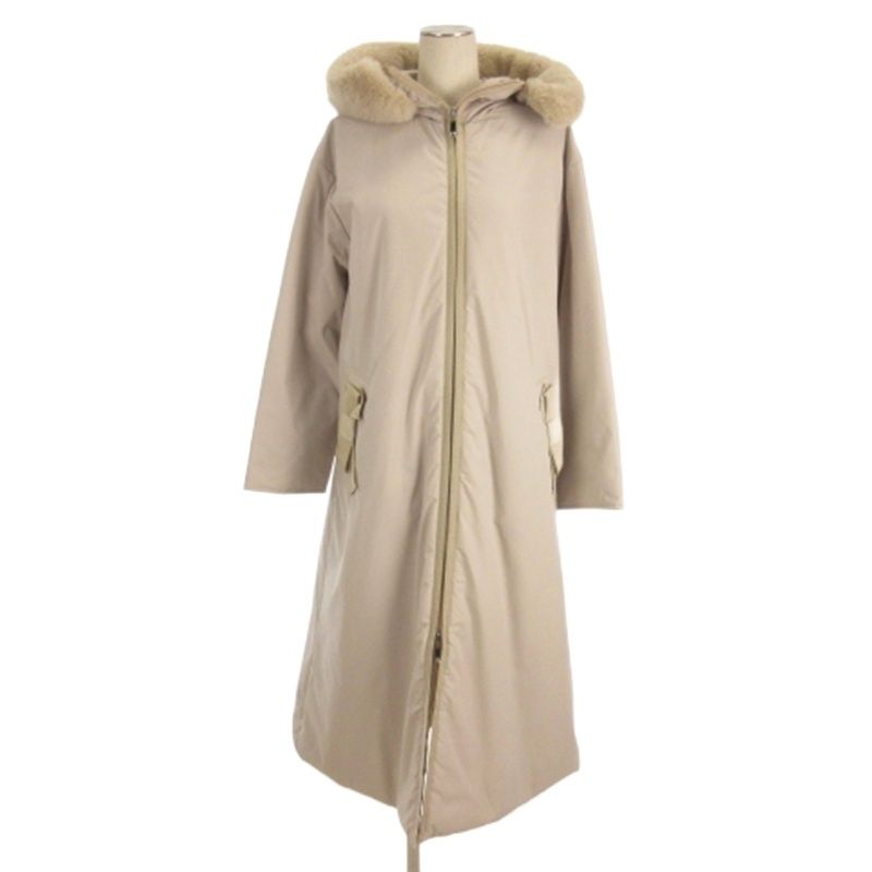 エムズグレイシー M'S GRACY 中綿コート ロング フーディ フェイク