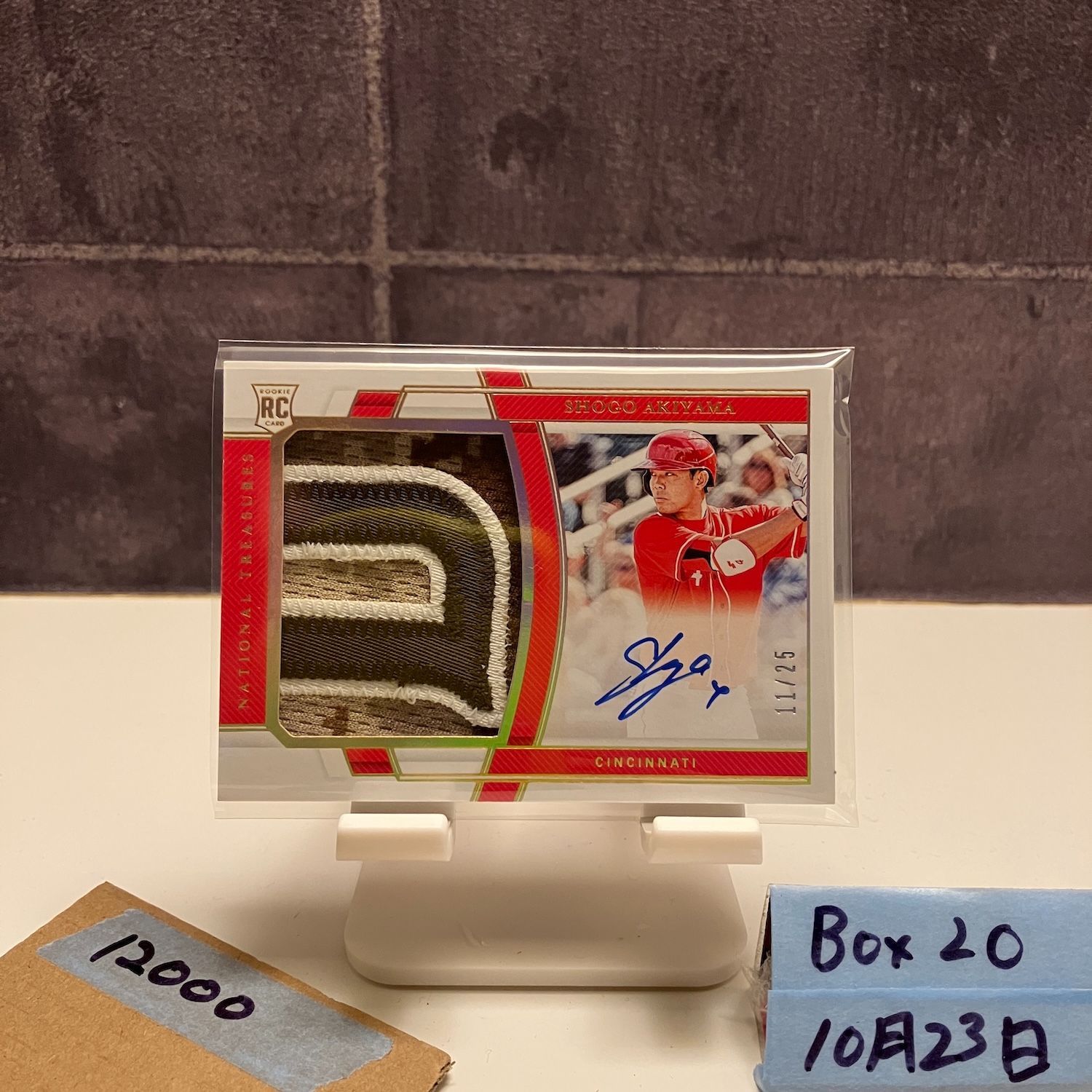 2020 Panini National Treasures 秋山翔吾 Shogo Akiyama 11/25 直筆