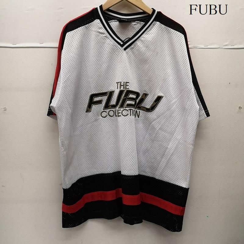 フブ 90s 迷彩 ロゴ メッシュ ゲーム シャツ メンズ 表記無し ISItems