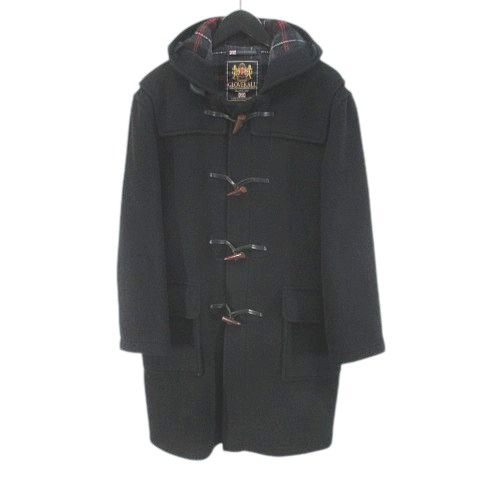Gloverall ブラック ダッフルコート GB 38 グローバーオール Gloverall ダッフルコート ロング丈 38 黒系