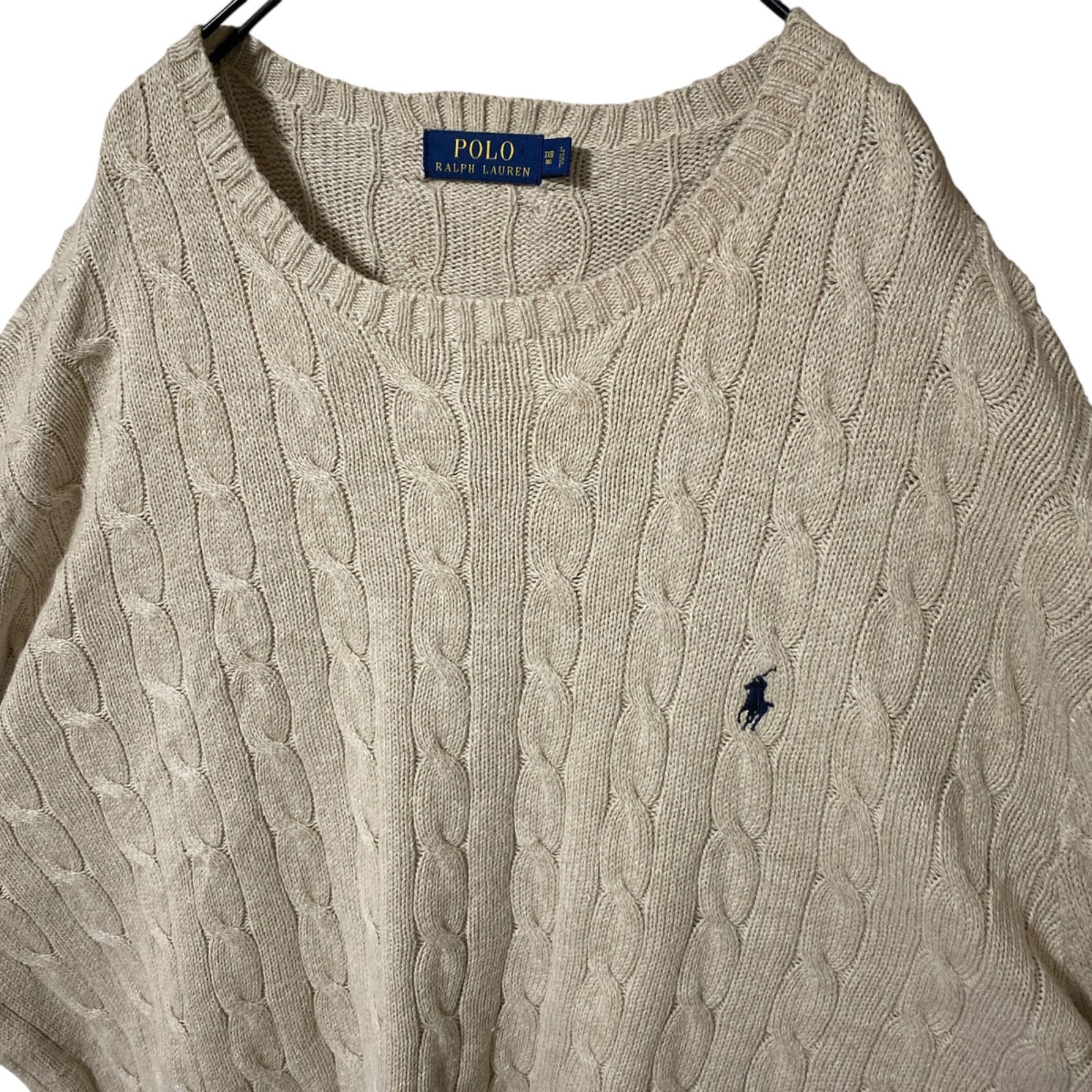 ラルフローレン ワンポイント セーター オーバーサイズ クリーム 3XL 