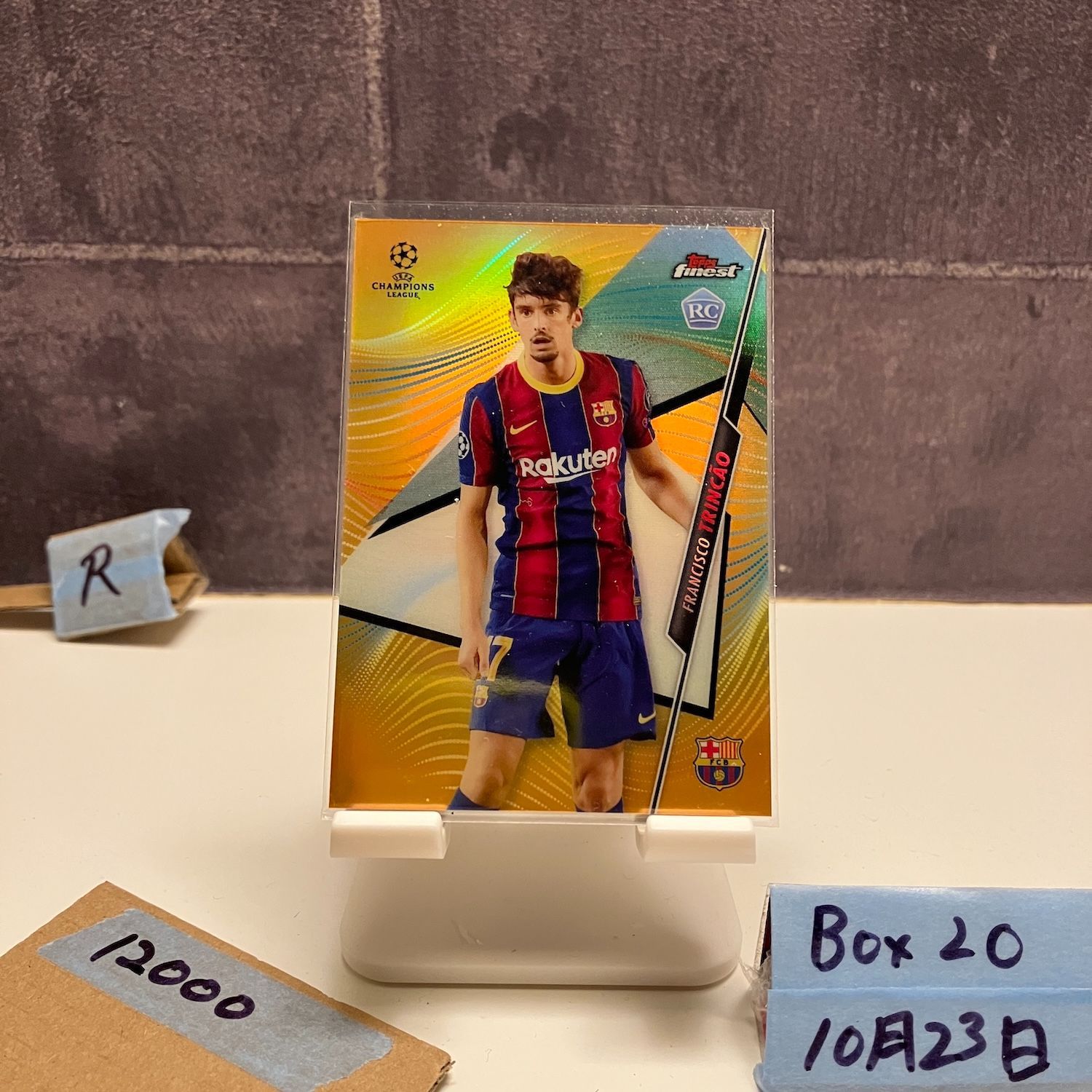 2020 21 Topps Finest Francisco Trincao 06 25 FC Barcelona Orange Refractor RC ルーキー Rookie カード
