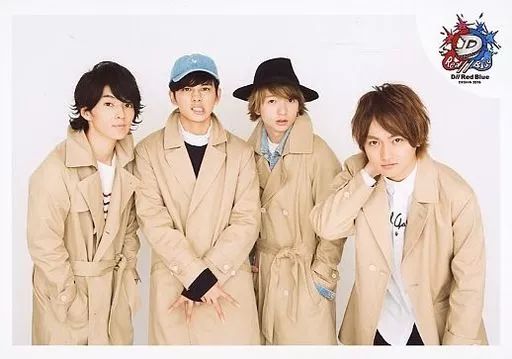 中古】生写真(男性) DISH///集合(4人)/横型・膝上・衣装ベージュ・白