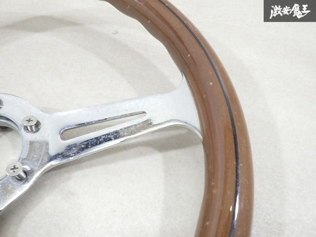 ストア出品 】社外 ウッド ステアリング ハンドル ホイール 穴間 約7cm