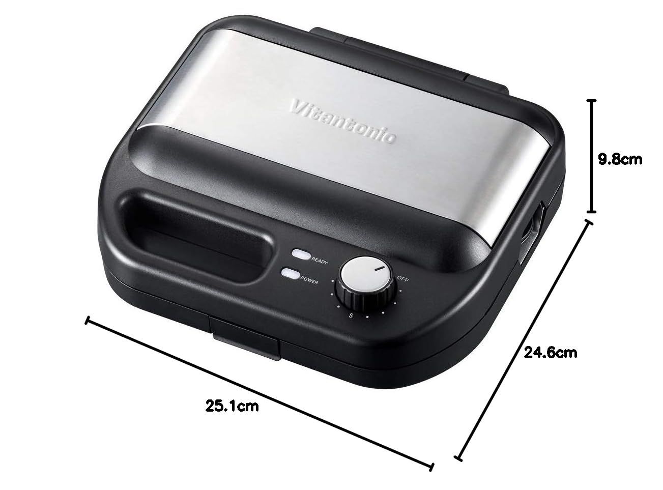 ビタントニオ ワッフル＆ホットサンドベーカー VWH 500 K 1台あれば大活躍のワッフル＆ホットサンドベーカー ホットサンドメーカー 電気 ワッフル メーカー サンドイッチメーカー ブラック