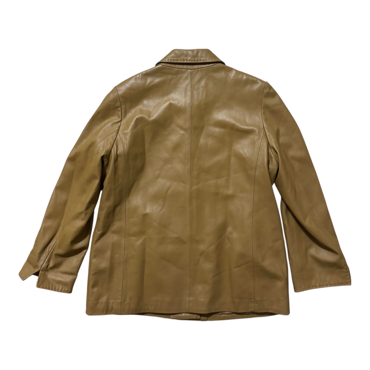 BALMAIN PARIS バルマン ラムレザー ジャケット 本革 羊革 キャメル