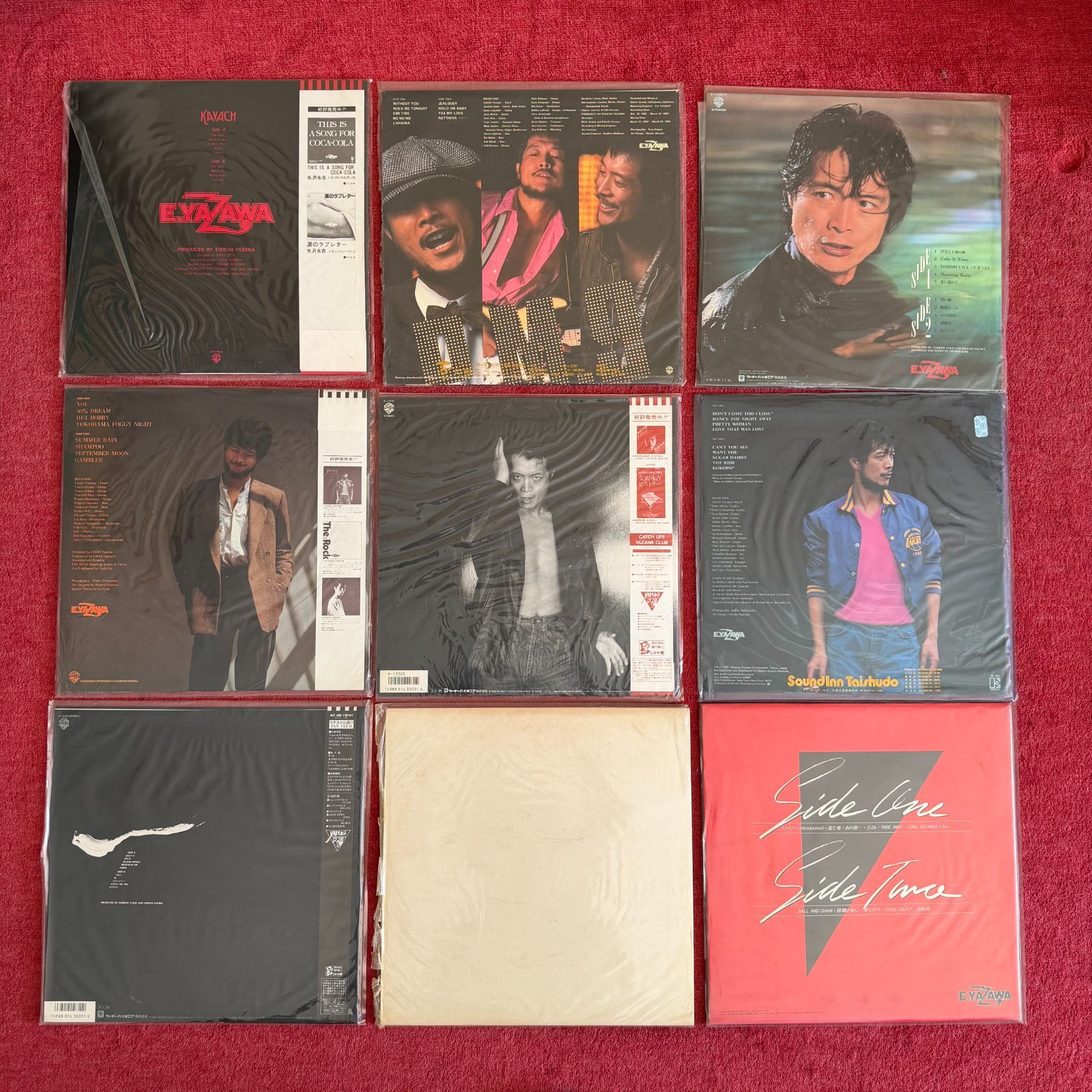 中古レコード】矢沢永吉 LP レコード 9枚セット まとめ売り YAZAWA