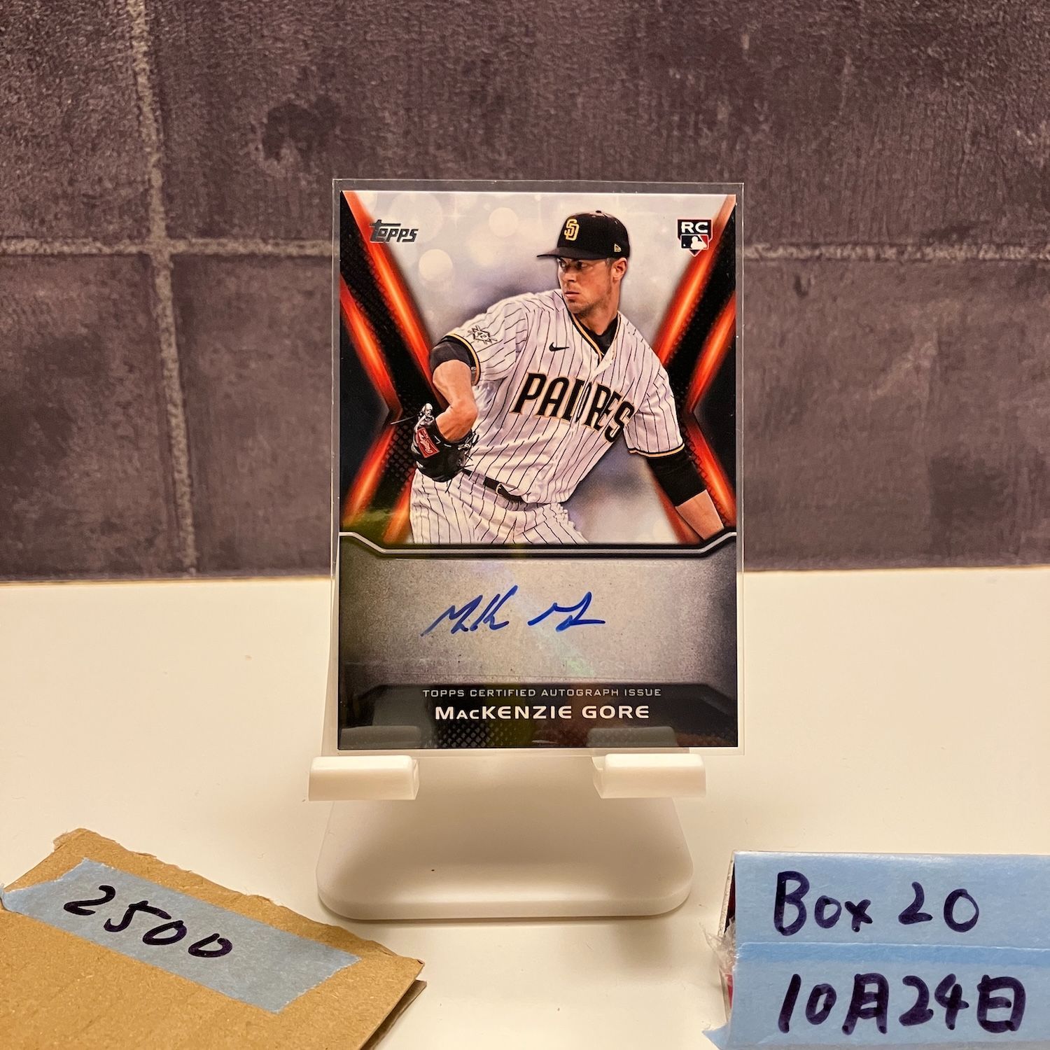2022 Topps Mackenzie Gore 直筆サインカード San Diego Padres RC