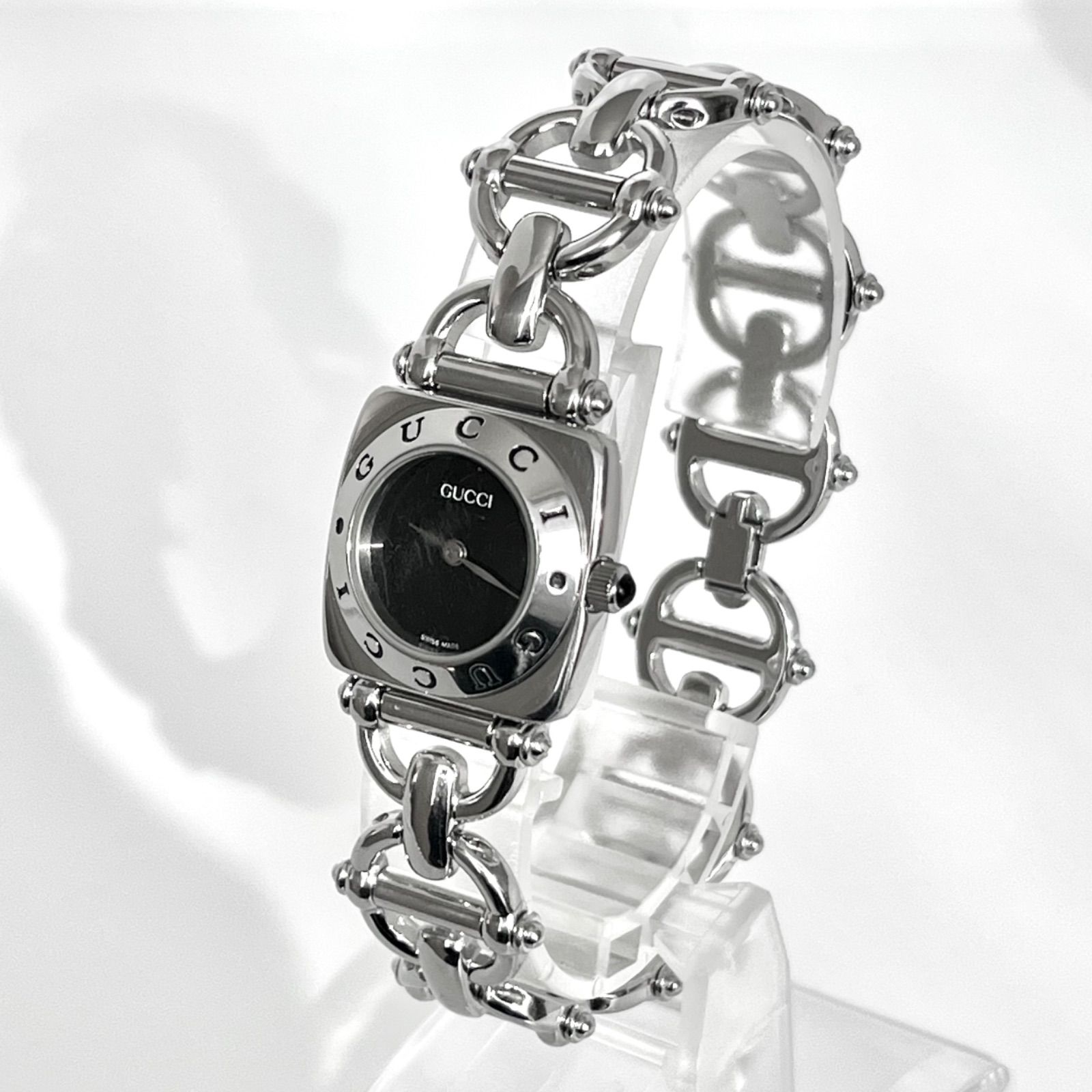 グッチ 6400L レディース 腕時計 磨き済み 美品】GUCCI 電池新品