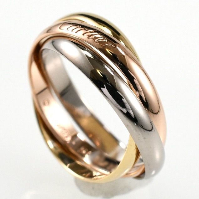 Cartier カルティエ トリニティリング SM 3連リング K18 スリーカラー