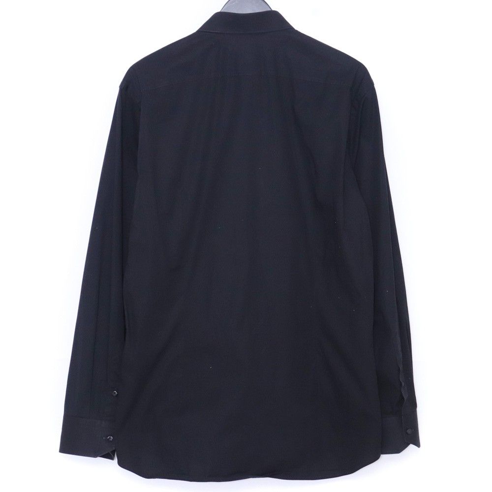 FENDI モンスターロゴ刺繍コットン長袖シャツ サイズ41 ブラック