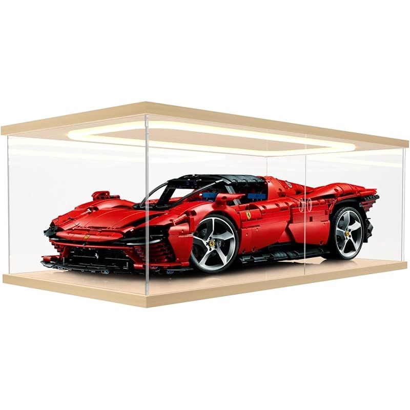 Duvinin フィギュアケース 大型 横長 UVカット LEDライト付き