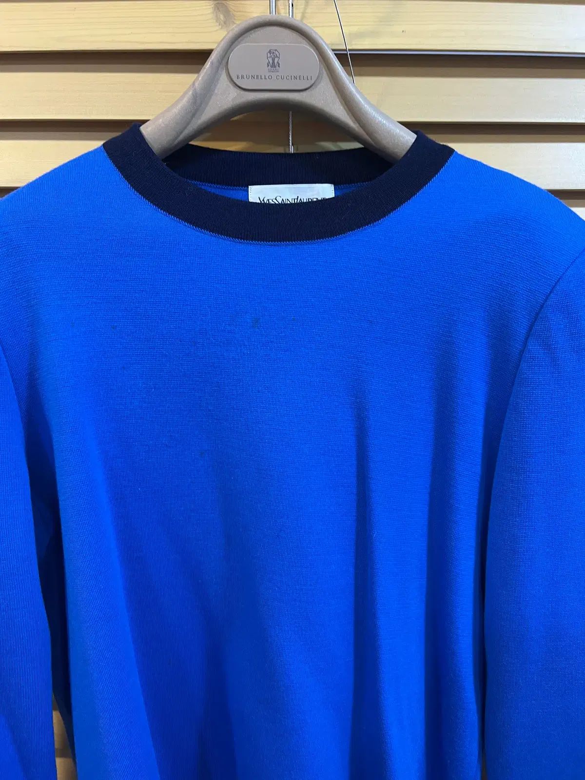 イヴサンローラン ニット M ブルー セーター Yves Saint Laurent サン