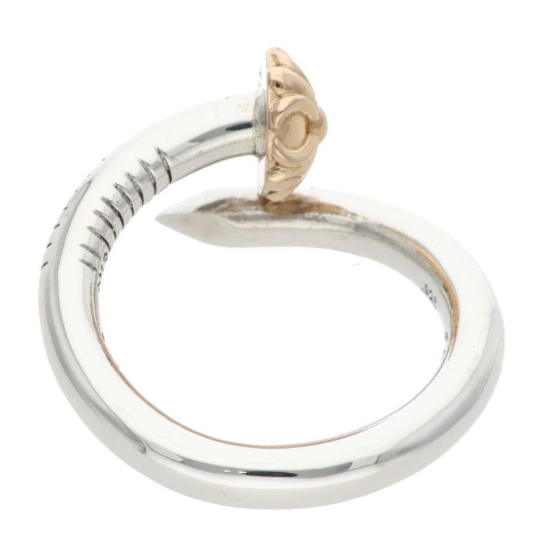 クロムハーツ NAIL CRSBALL W/GLD/ネイルクロスボール シルバー