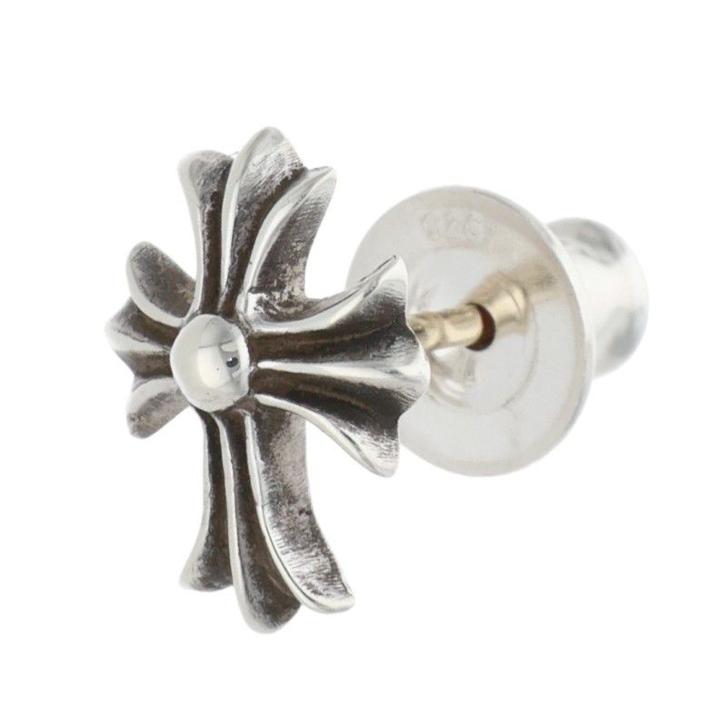 クロムハーツ No2 CH CRS/CHクロススタッド シルバーピアス メンズ