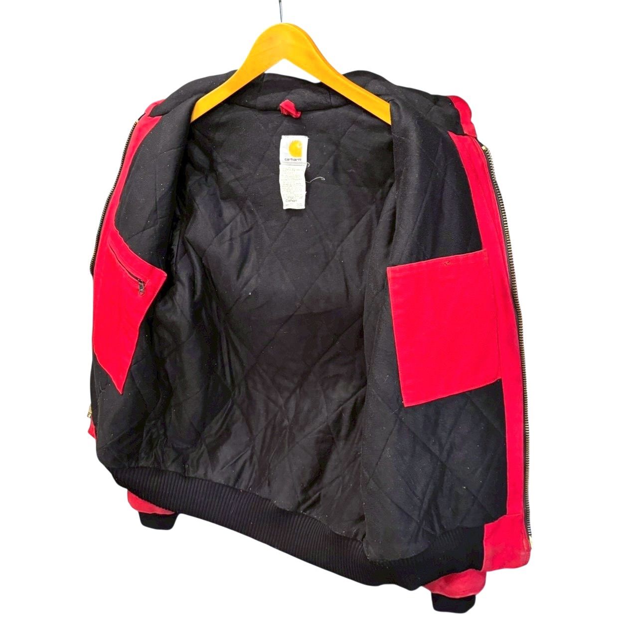 00s ビンテージ カーハート アクティブパーカー レッド S 00年代