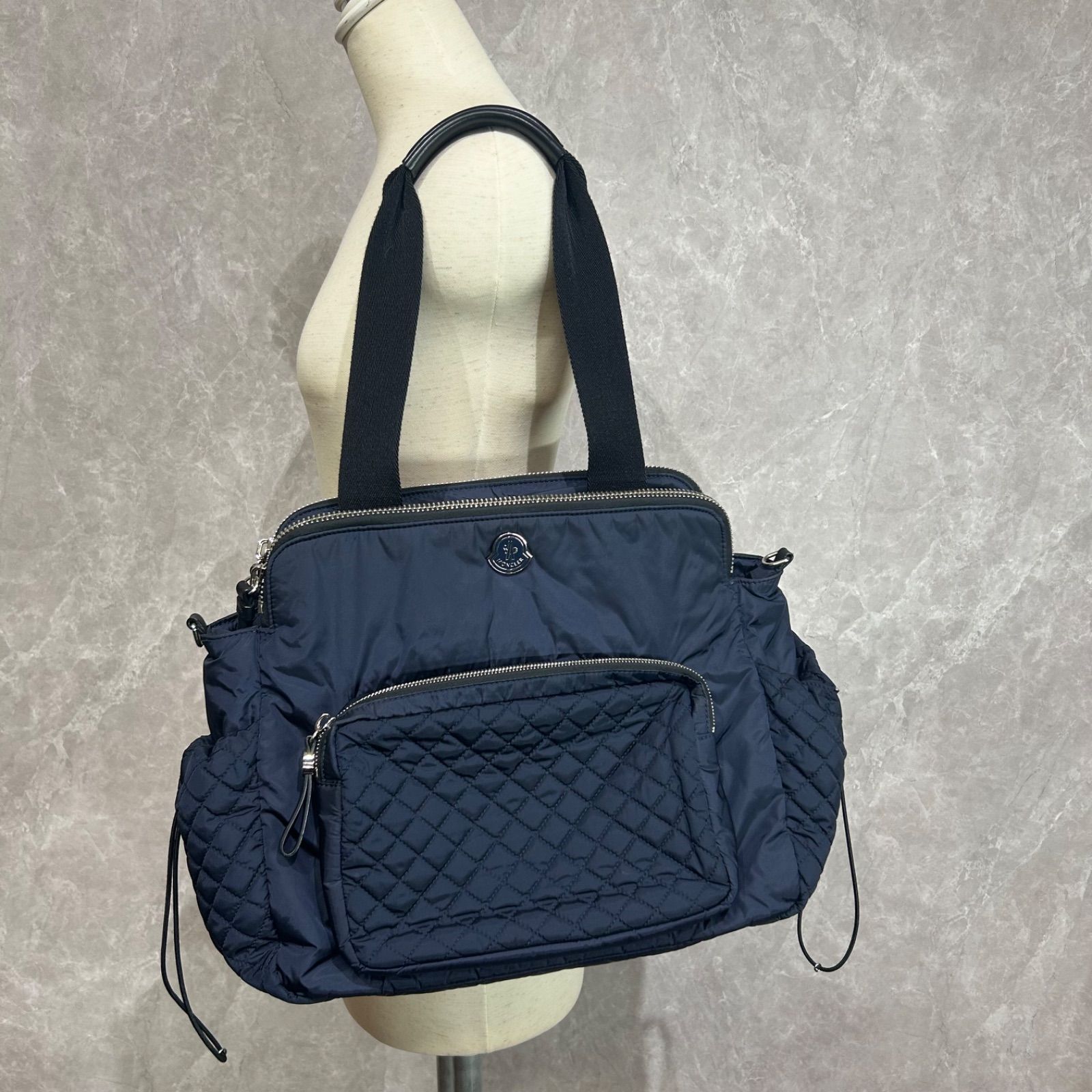 MONCLER モンクレールマミーバッグマザーズバッグネイビー トート