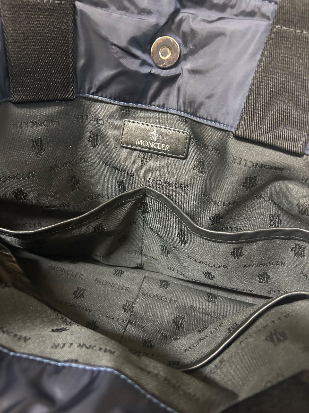 MONCLER モンクレールマミーバッグマザーズバッグネイビー トート